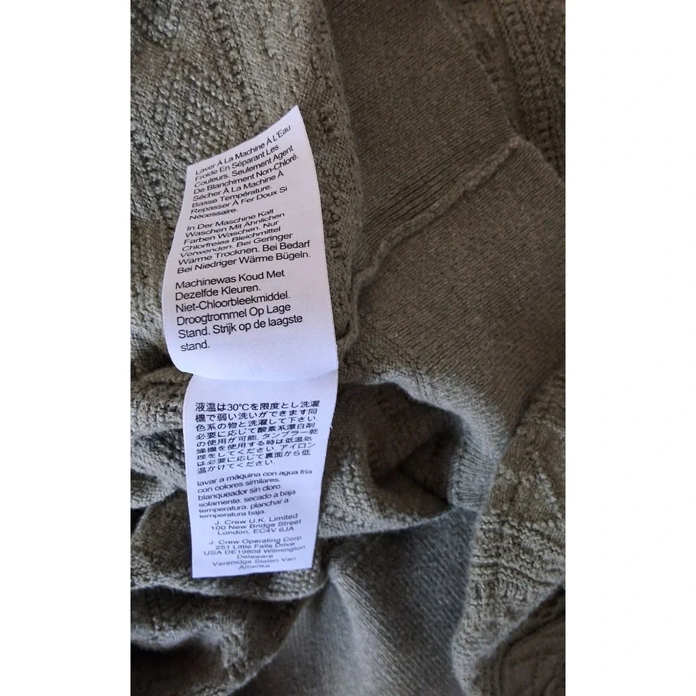 J. Crew Men's Medium‎ 100% Cotton sweater in combination guernsey stitch Sage